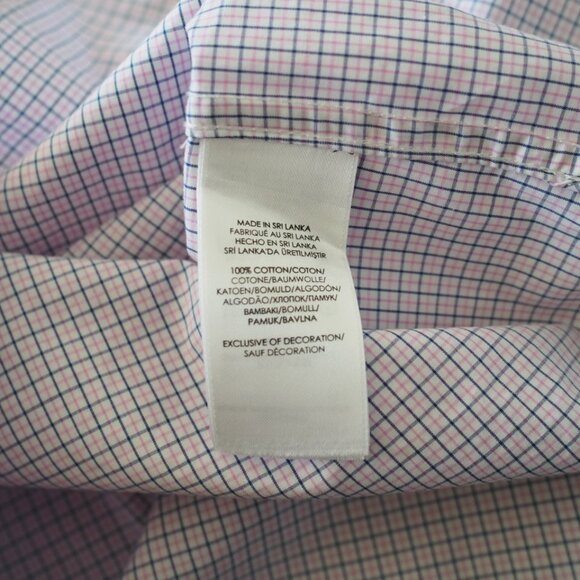 Ralph Lauren Blue Label Purple and Pink Checkered Dress Shirt 14 1/2 Neck 32/33 - Picture 11 of 16